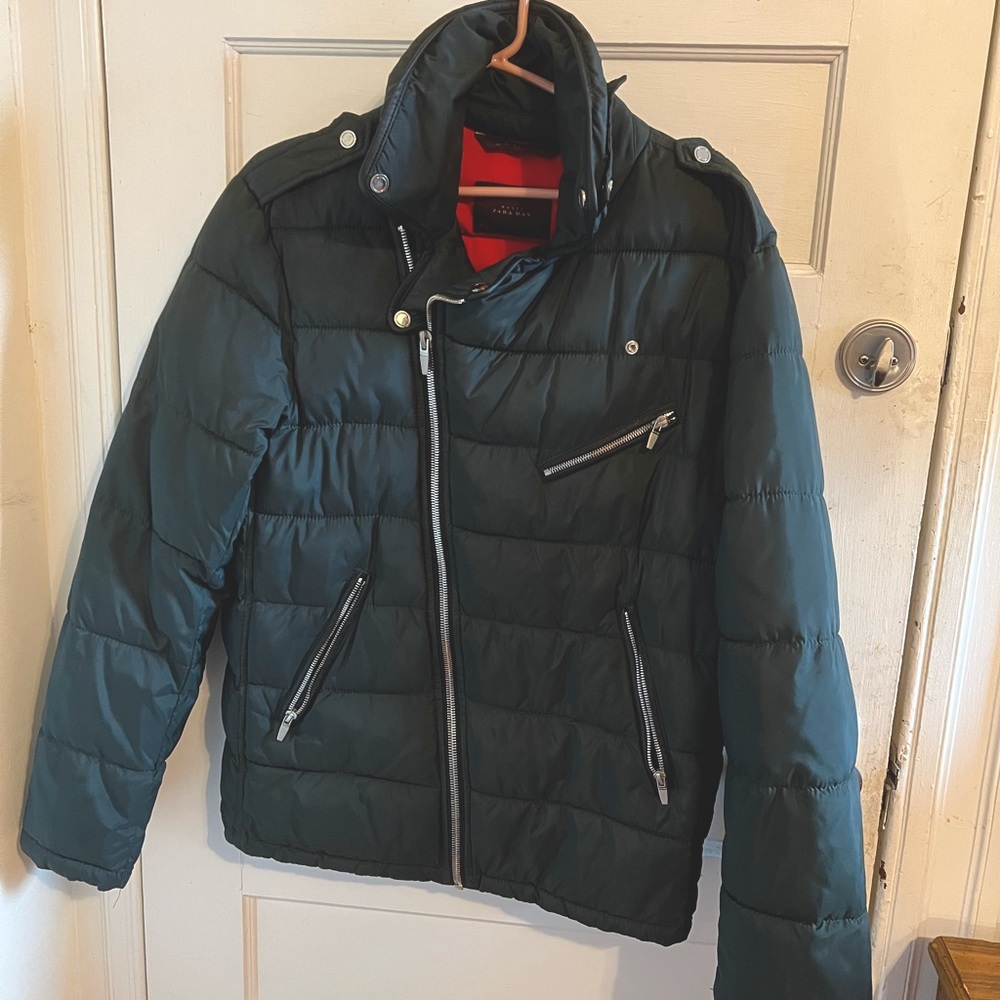 Zara Puffer Biker Jacket